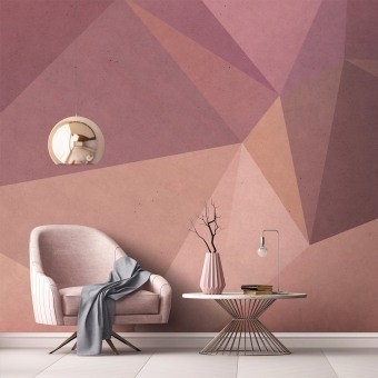Paneel Polygonal Pink Walls by Patel