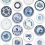 Papel pintado Porcelain Studio Ditte Blue Porcelain-wallpaper-Blue