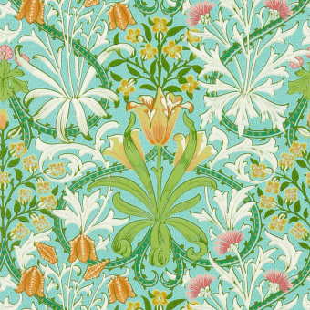 Woodland Weeds Wallpaper Sap Green Morris and Co