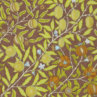 Fruit Wallpaper Beige/Coral/Gold Morris and Co