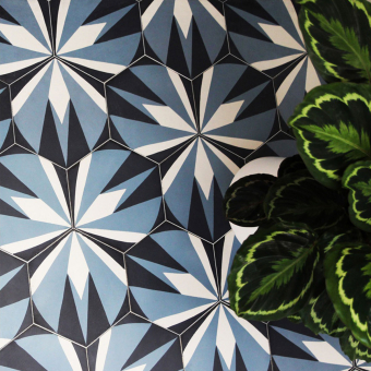 Hex-Kaléidoscope cement Tile