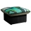 Hopi black stained solid ash ottoman La Chance Vert LC590202