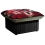 Hopi black stained solid ash ottoman La Chance Rouge LC590102