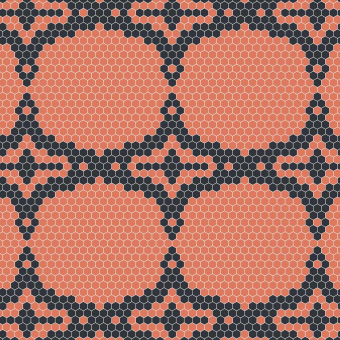 Belgirate Mosaic Orange/Black Vidrepur