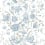 Karins Bukett Wallpaper Sandberg Sky blue S10162