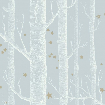 Woods and Stars Wallpaper Powder blue Cole and Son