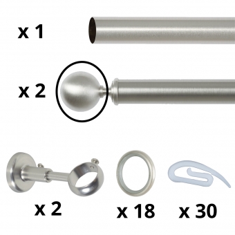 Boule 31 rod wall installation kit with rings