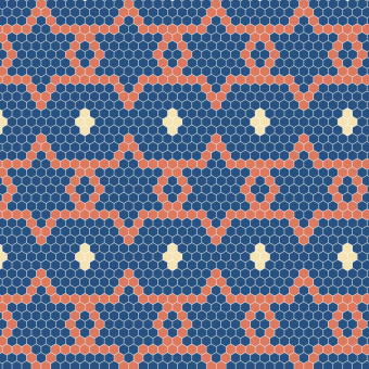 Trieste Mosaic Blue/Orange Vidrepur