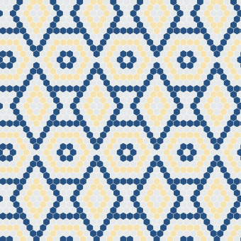 Turin Mosaic Blue/Yellow Vidrepur