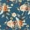 Fleurs fauves Fabric Étamine Bleu 19592545