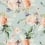 Fleurs fauves Fabric Étamine Bleu pastel 19592643