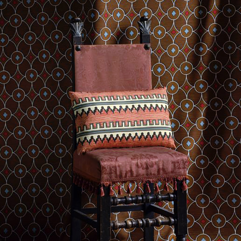 Red quatrefoil fabric deals