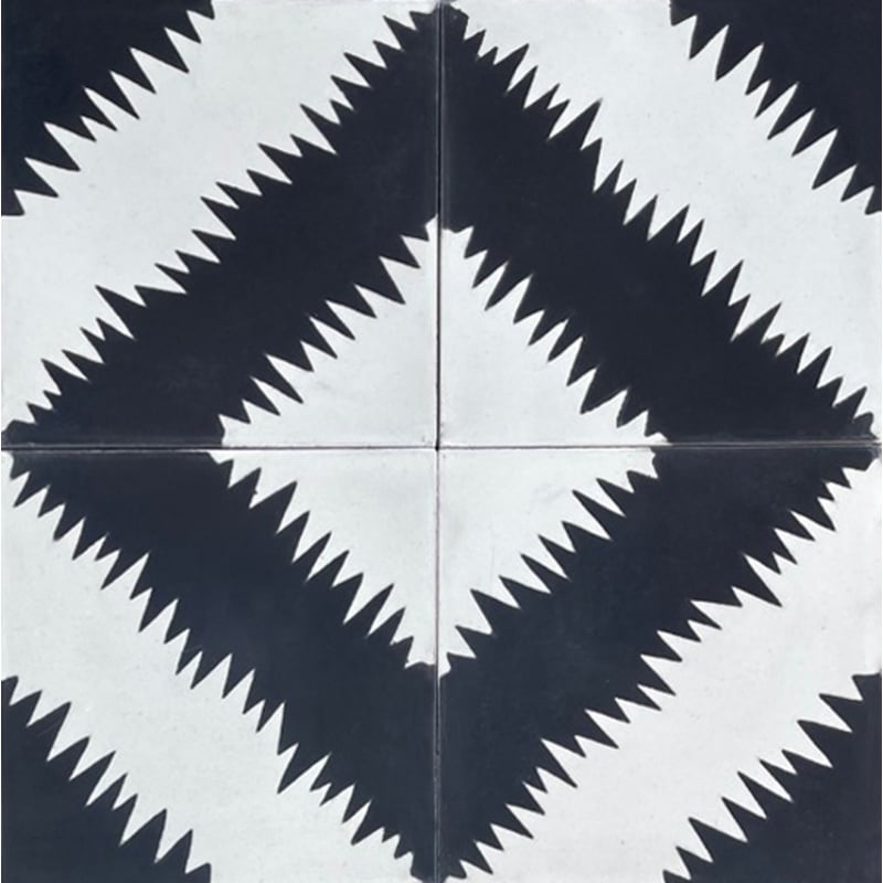 Baldosa hidráulica Zigzag on Four Popham design