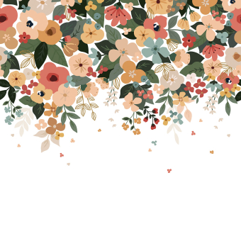 Panoramatapete Lush Flowers Multicolore Lilipinso