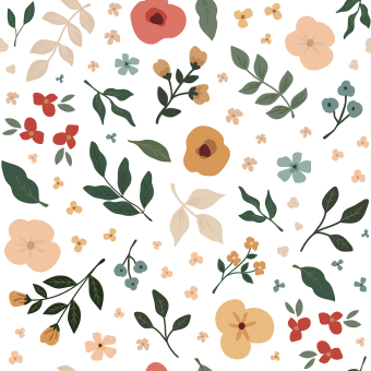 Floral Silhouettes Wallpaper