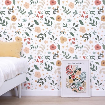 Papel pintado Floral Silhouettes