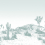 Papeles pintados panorámico Arizona Edito Vert/Blanc PP1V