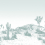 Papier peint panoramique Arizona Edito Vert/Blanc PP1V