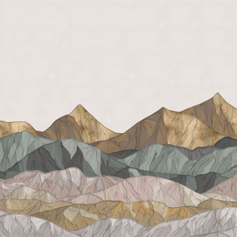 Papeles pintados panorámico Coloured Mountain