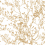 Wandverkleidung Budding Branch Silhouette York Wallcoverings White/Gold HC7516