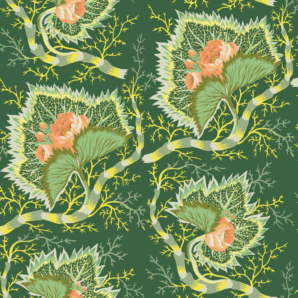 Rose Naissance Wallpaper - Etoffe.com x Papier Français