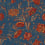 Rose de Nuit Wallpaper Etoffe.com x Papier Français Bleu BNF 3018 M1 002 ET52