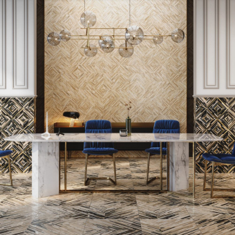 Piastrella Novecento oro