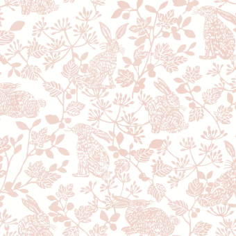 Carta da parati adhésif Botanical Bunnies