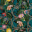 Exotic flower Wallpaper Montecolino Bleu 91432