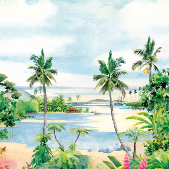 Papier peint panoramique Les Îles 150x330 cm - 3 lés - côté gauche Isidore Leroy