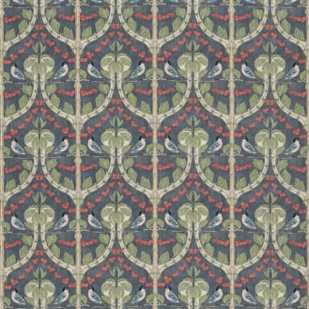 Birds & Cherries Cotton Fabric