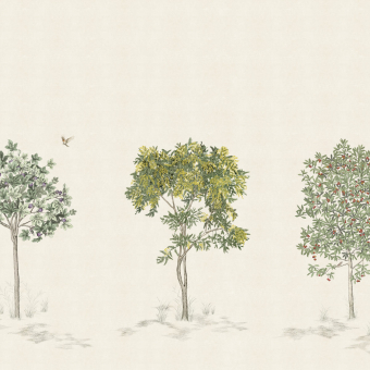 Papier peint panoramique Arbustes Naturel