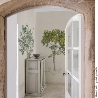 Carta da parati panoramica Arbustes Naturel