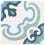 Far cement Tile De Tegel slate blue, minty green 5461