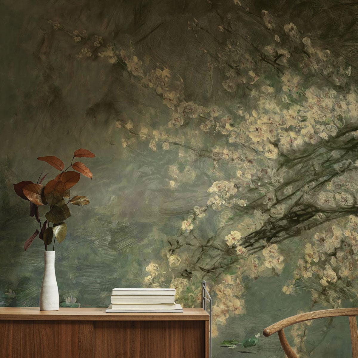 Carta Da Parati Sharon Toni Di Verde | Carta Da Parati Degli Anni 70 - Foto 4