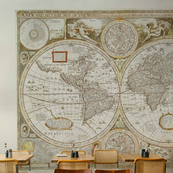 Papier peint panoramique Soie Historical Map