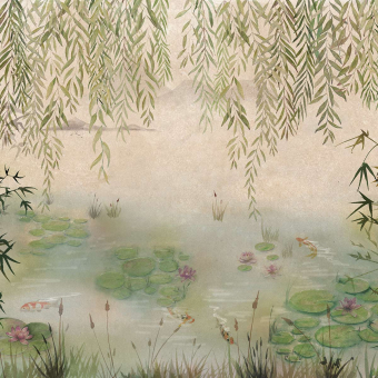 Panoramatapete Lotus Silk Spring Coordonné