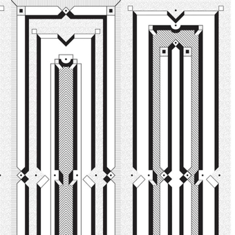 Papeles pintados panorámico Boiserie