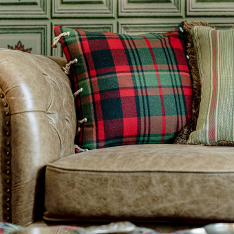 Tyrolean Plaid Cushion