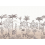 Papier peint panoramique Jardin des Oiseaux Bois de Rose Isidore Leroy 450x330 cm - 9  lés - Parties ABC A-B-C