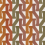 Samt Monogramme Casamance Orange brulee / olive 32560334