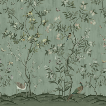 Chinoiserie Chic Panel Pearl Grey Rebel Walls