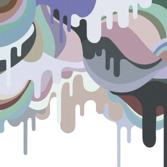 Panoramatapete Dripping Ice Cream Pastel