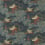 Flying Ducks Fabric Mulberry Red/Blue FD205-V110