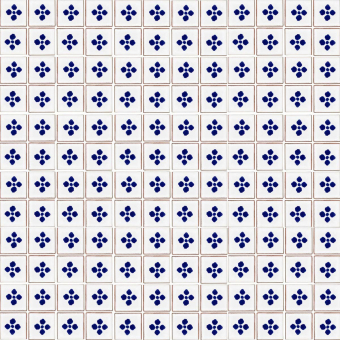 Mosaico Quadra Decor 1 Palmetto Blu Francesco De Maio