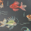 Papier peint Aquarium Nina Campbell Noir NCW3833-01