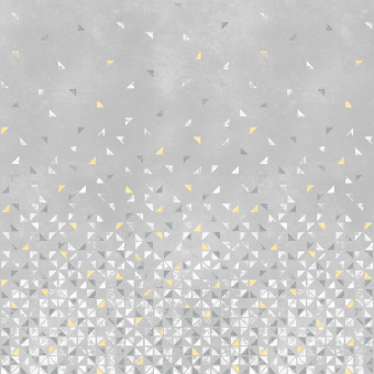Papier peint panoramique Tangram Gris Jaune