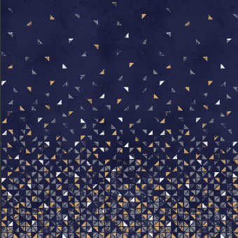 Papier peint panoramique Tangram Bleu Nuit