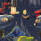 Papier peint panoramique Intergalactic Mindthegap Blue/Red/Green WP20061