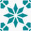 Baldosa hidráulica Monochrome Carodeco Turquoise 7190-6-20x20x1,6